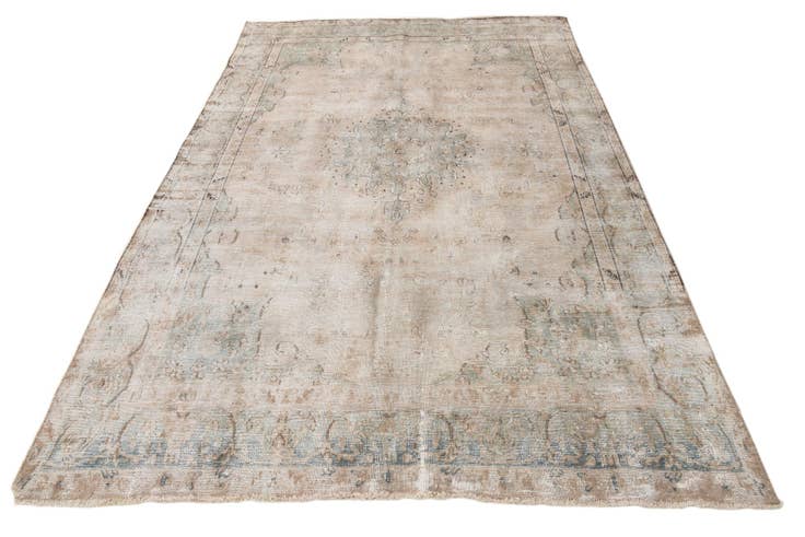 Detail image of 6' 4 x 10' Hand Knotted Ultra Vintage Persian Wool Rug