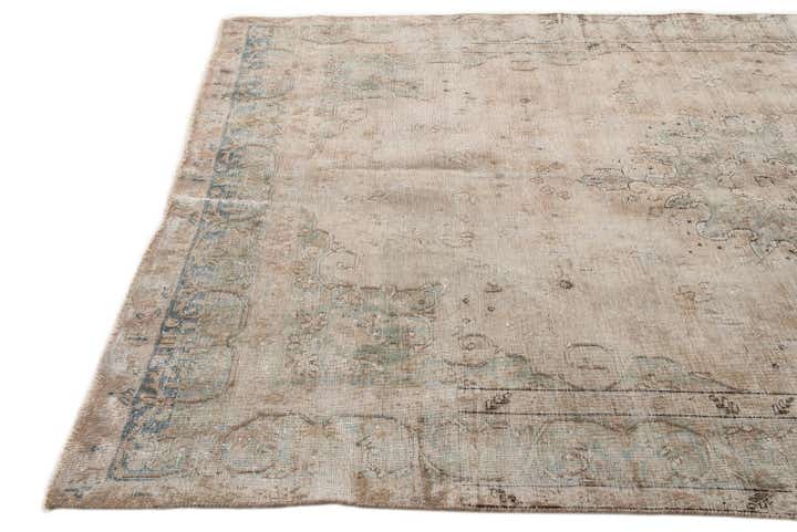 6' 4 x 10' Hand Knotted Ultra Vintage Persian Wool Rug
