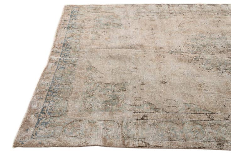 Detail image of 6' 4 x 10' Hand Knotted Ultra Vintage Persian Wool Rug