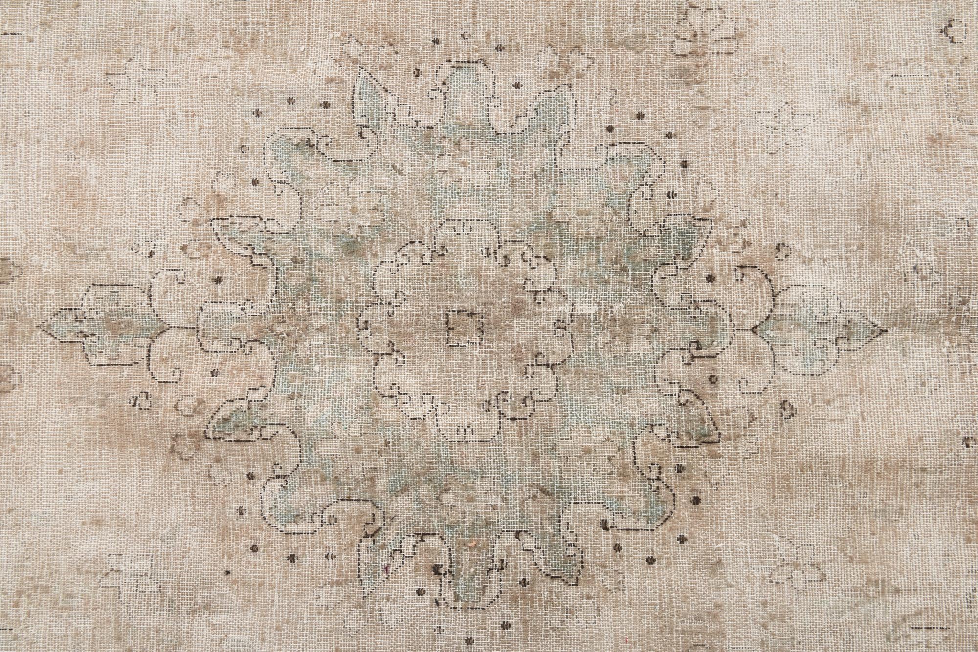 6' 4 x 10' Hand Knotted Ultra Vintage Persian Wool Rug
