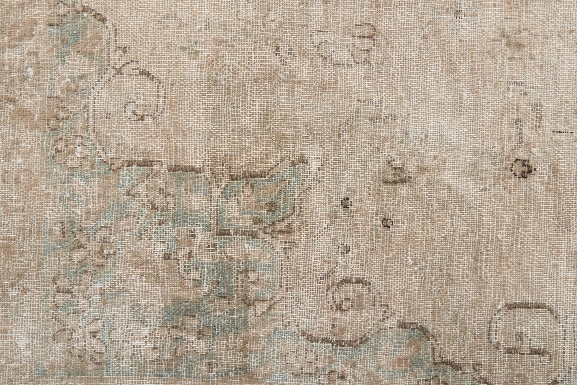 6' 4 x 10' Hand Knotted Ultra Vintage Persian Wool Rug