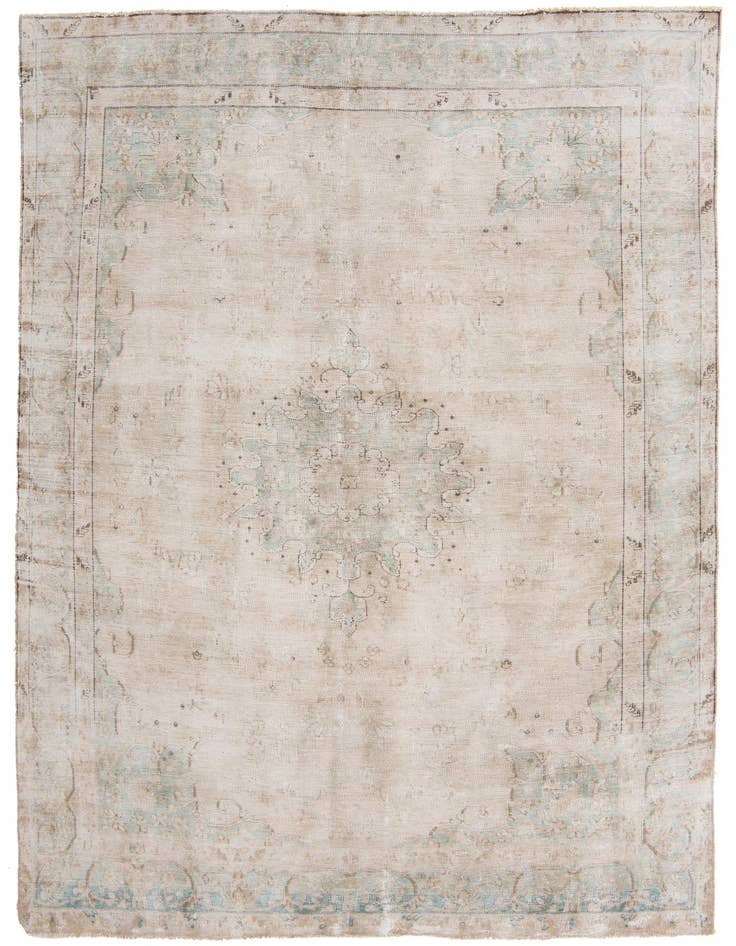 Detail image of 6' 4 x 10' Hand Knotted Ultra Vintage Persian Wool Rug