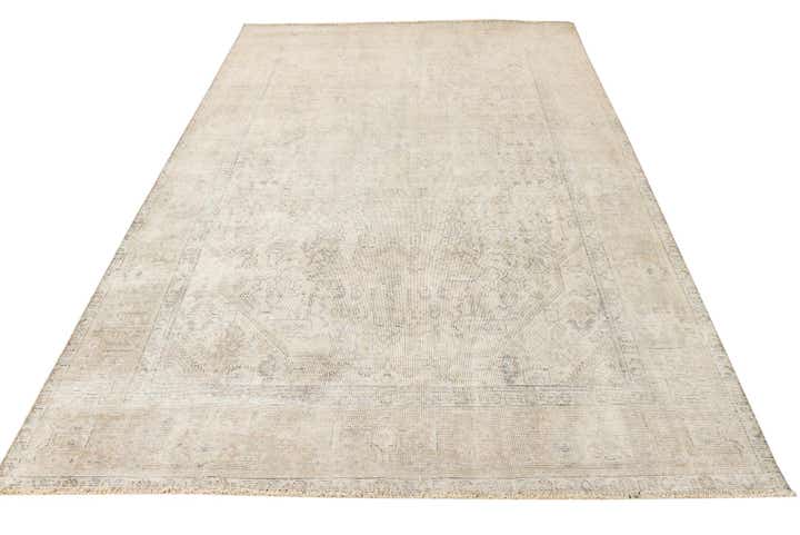 6' 3 x 9' 3 Hand Knotted Ultra Vintage Persian Wool Rug