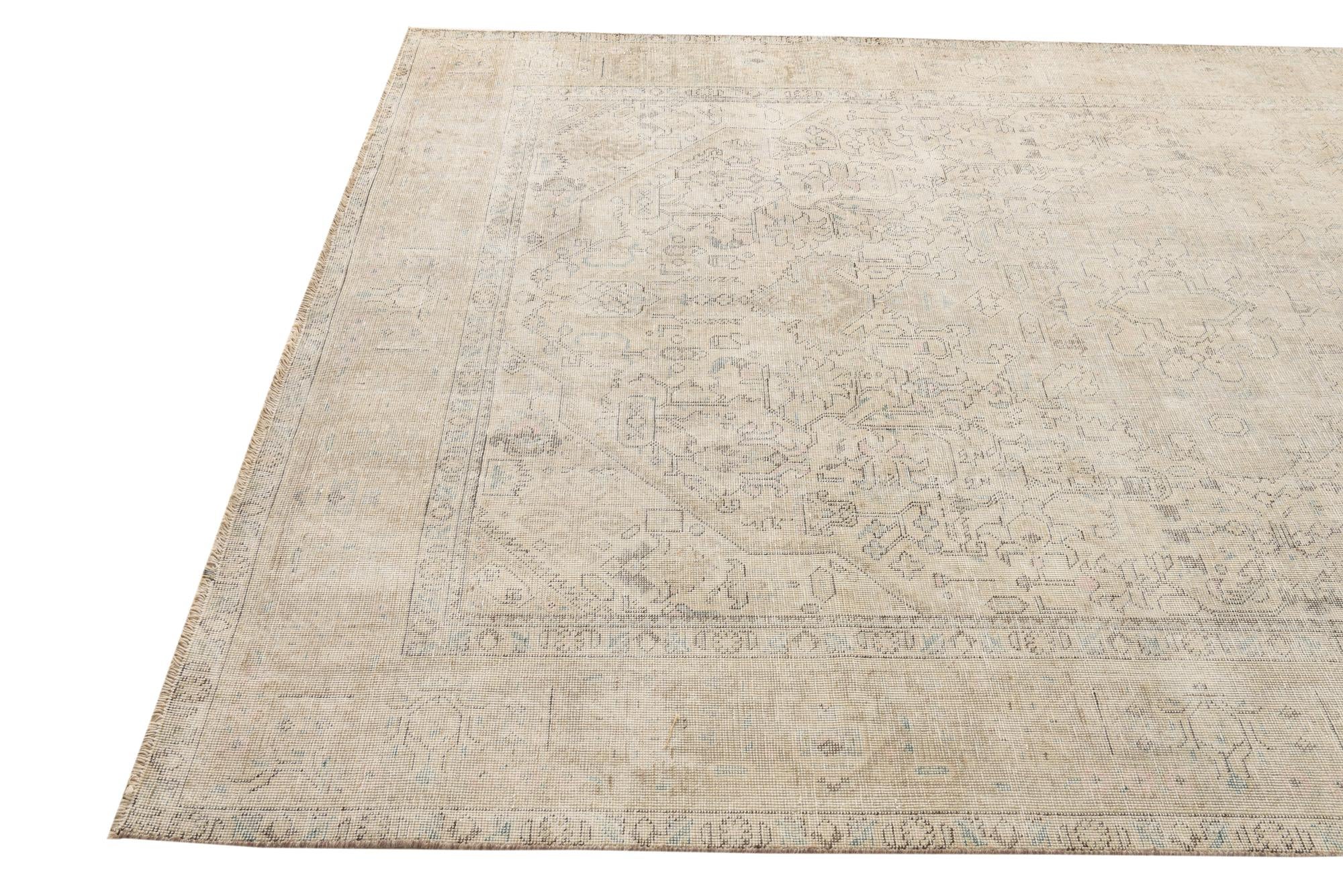 6' 3 x 9' 3 Hand Knotted Ultra Vintage Persian Wool Rug
