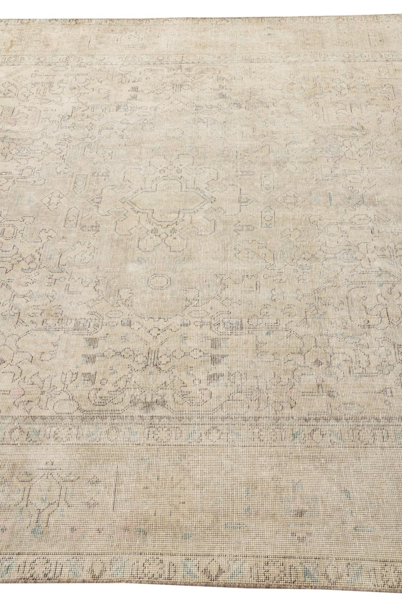 6' 3 x 9' 3 Hand Knotted Ultra Vintage Persian Wool Rug