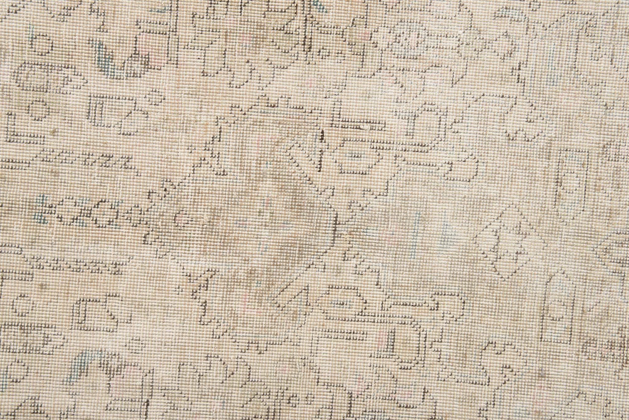6' 3 x 9' 3 Hand Knotted Ultra Vintage Persian Wool Rug