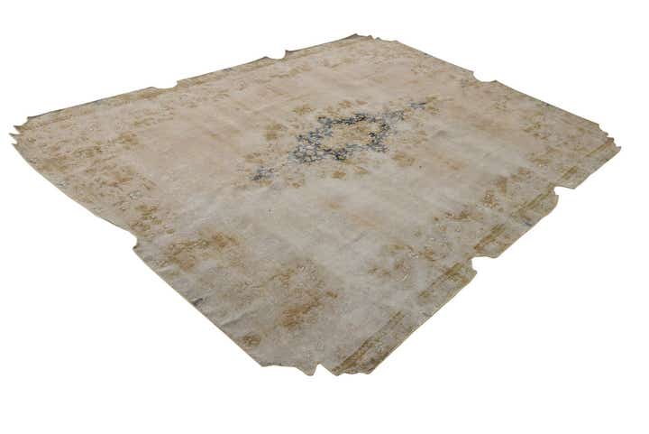 6' 8 x 9' 6 Hand Knotted Ultra Vintage Persian Wool Rug