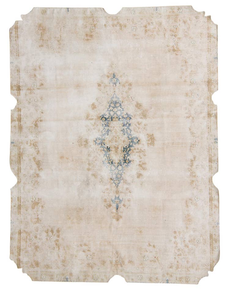 Detail image of 6' 8 x 9' 6 Hand Knotted Ultra Vintage Persian Wool Rug