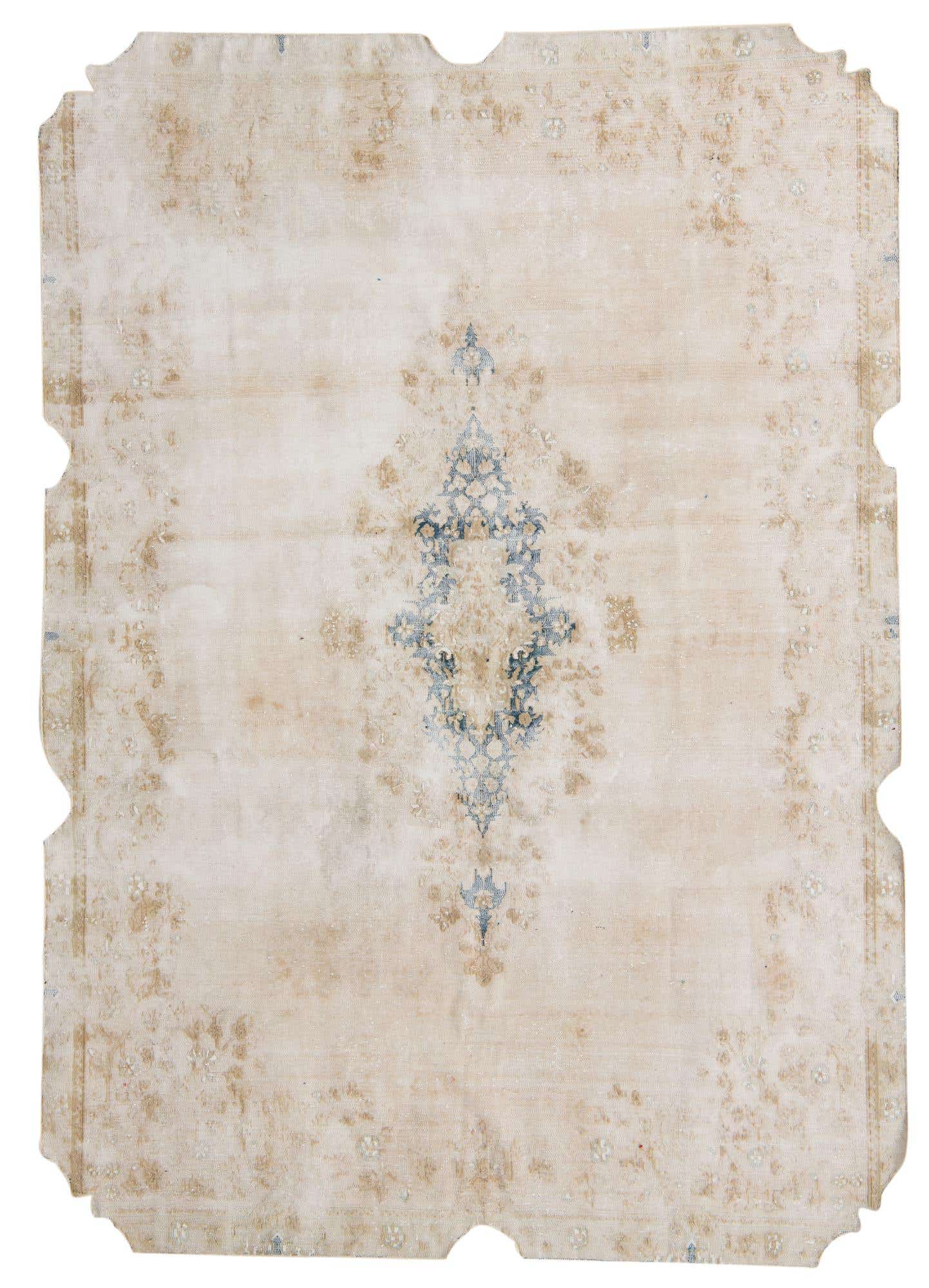 6' 8 x 9' 6 Hand Knotted Ultra Vintage Persian Wool Rug