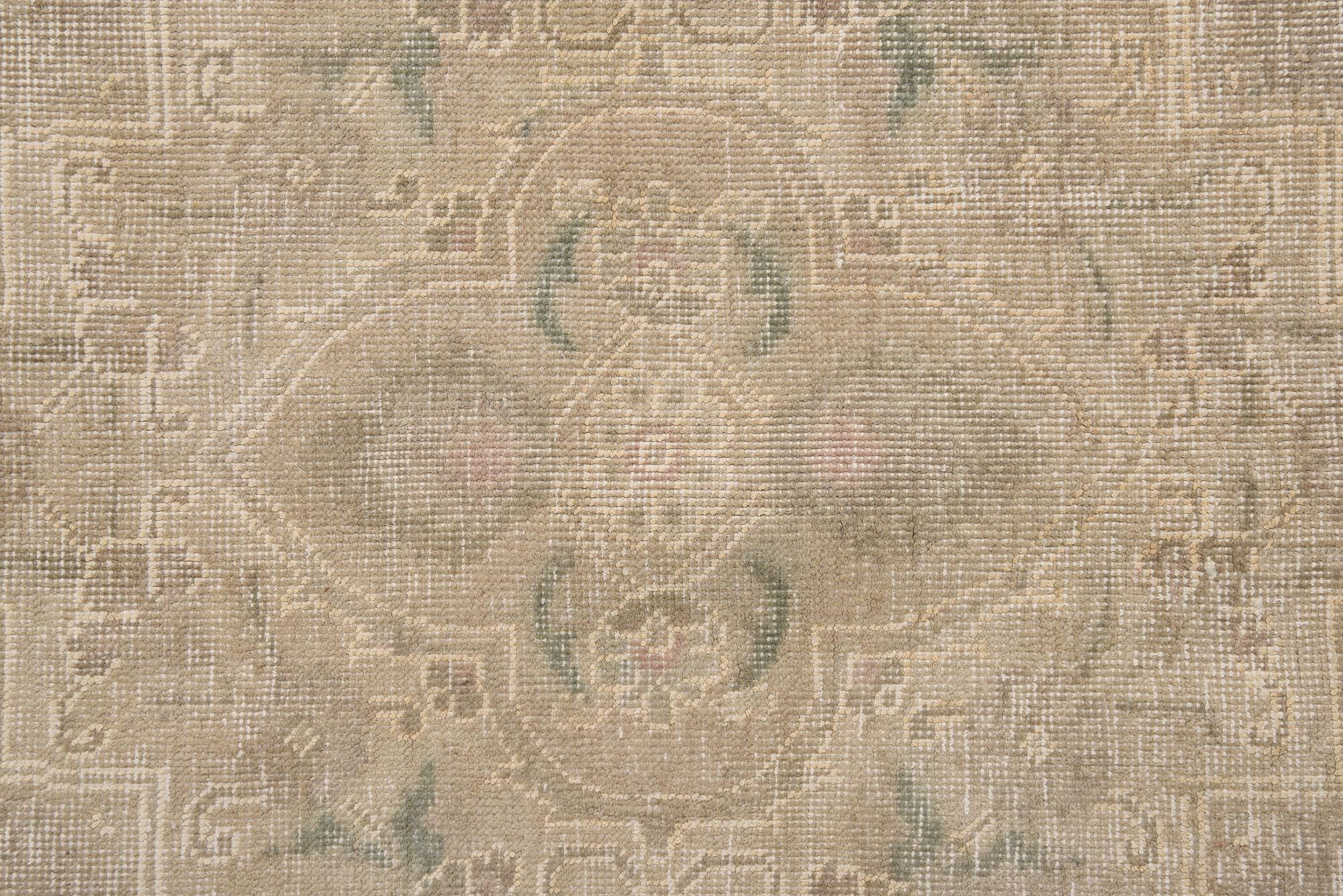 10' x 13' Hand Knotted Ultra Vintage Persian Wool Rug