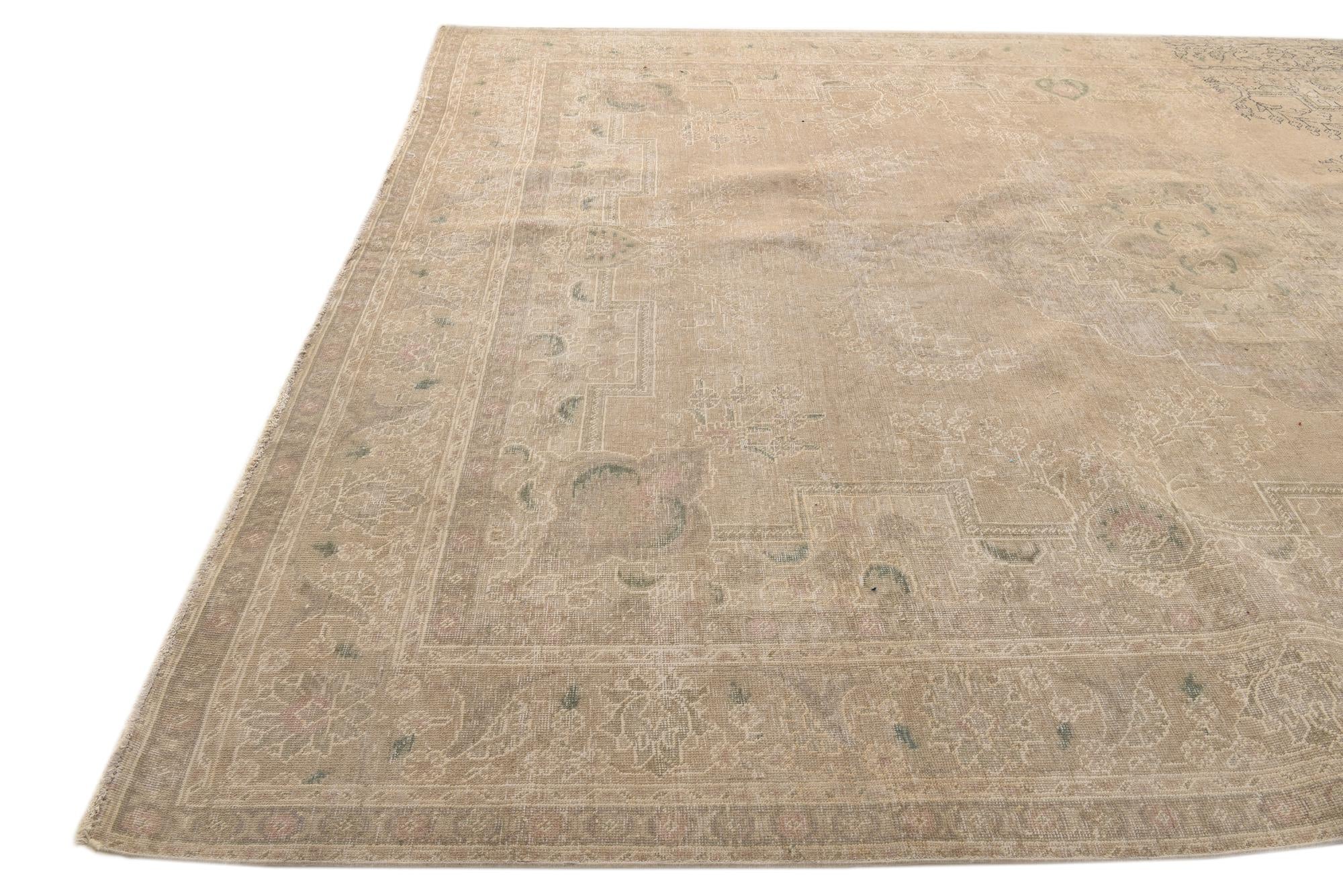 10' x 13' Hand Knotted Ultra Vintage Persian Wool Rug