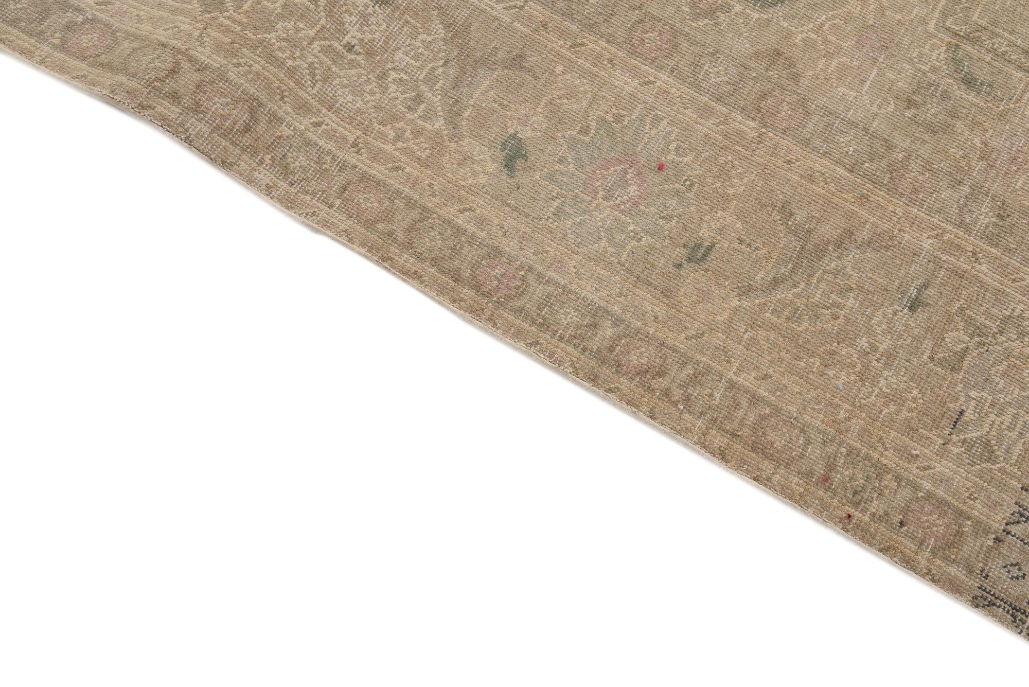 10' x 13' Hand Knotted Ultra Vintage Persian Wool Rug