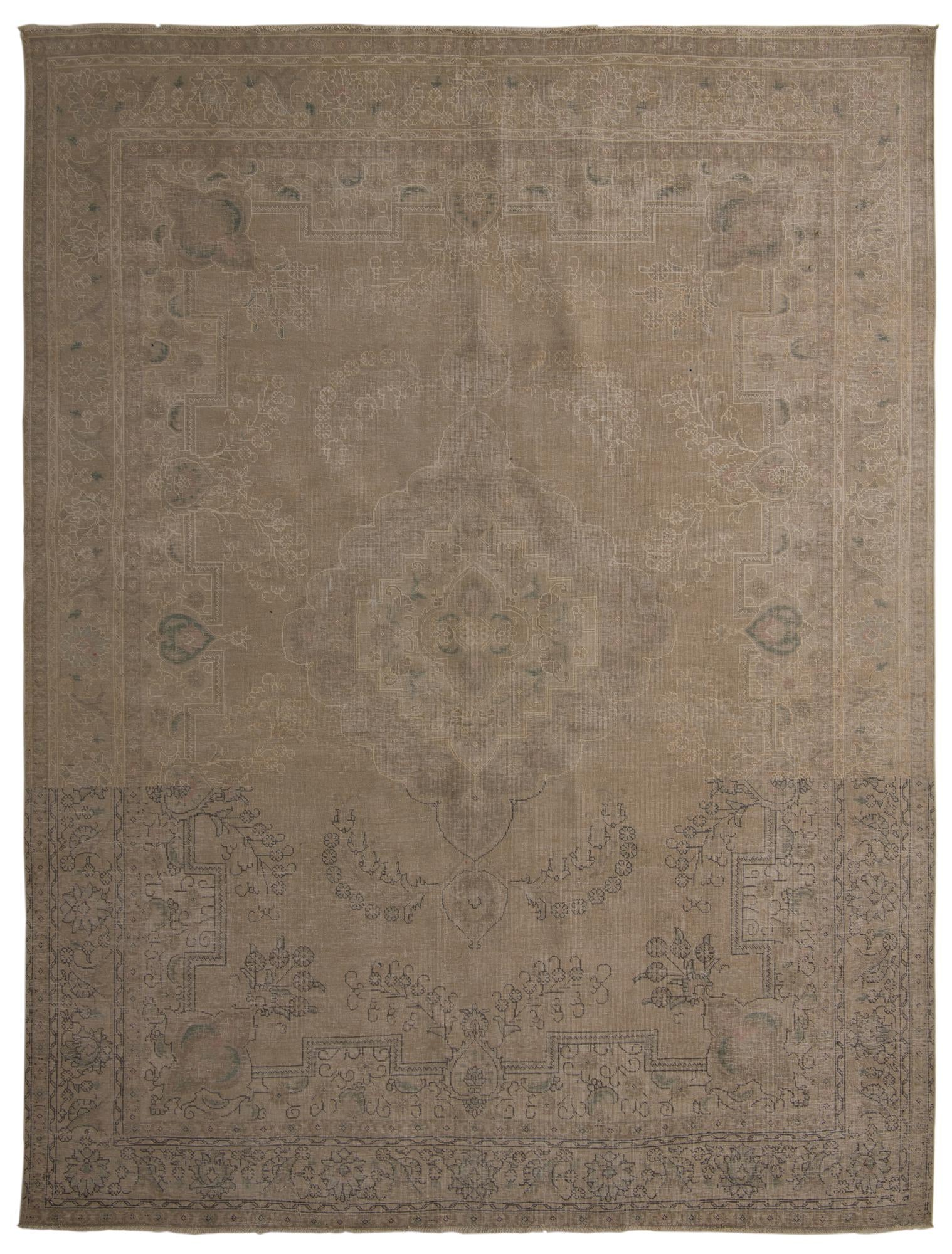10' x 13' Hand Knotted Ultra Vintage Persian Wool Rug