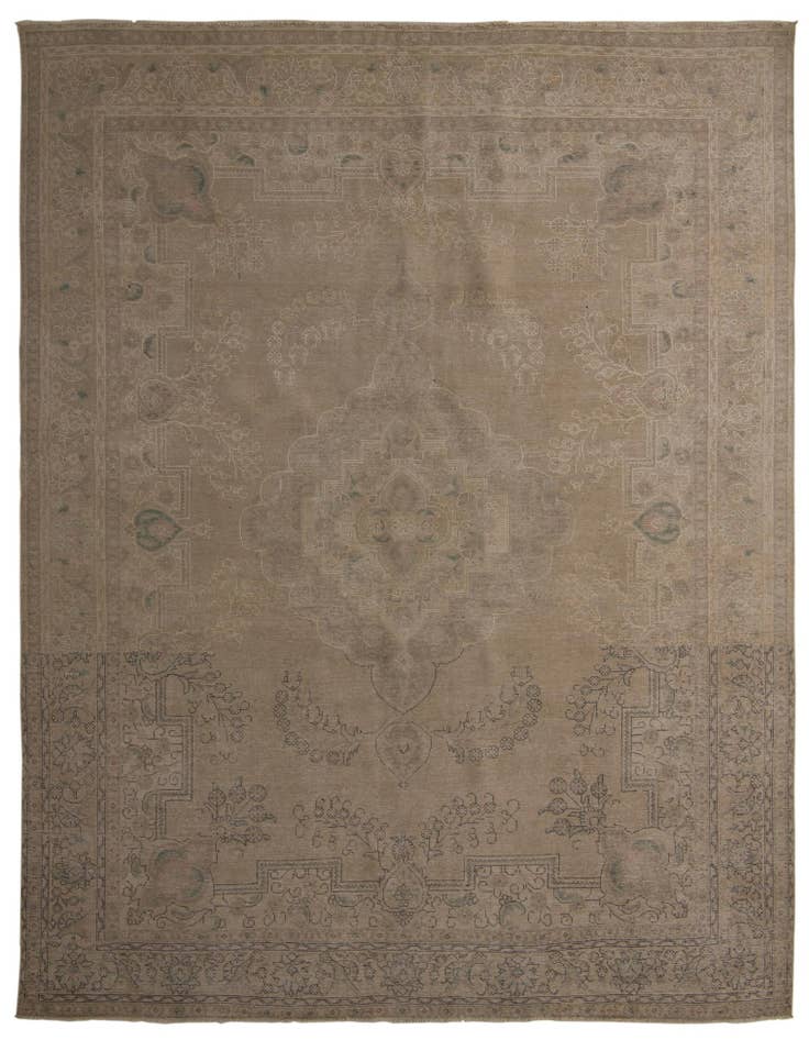 Detail image of 10' x 13' Hand Knotted Ultra Vintage Persian Wool Rug