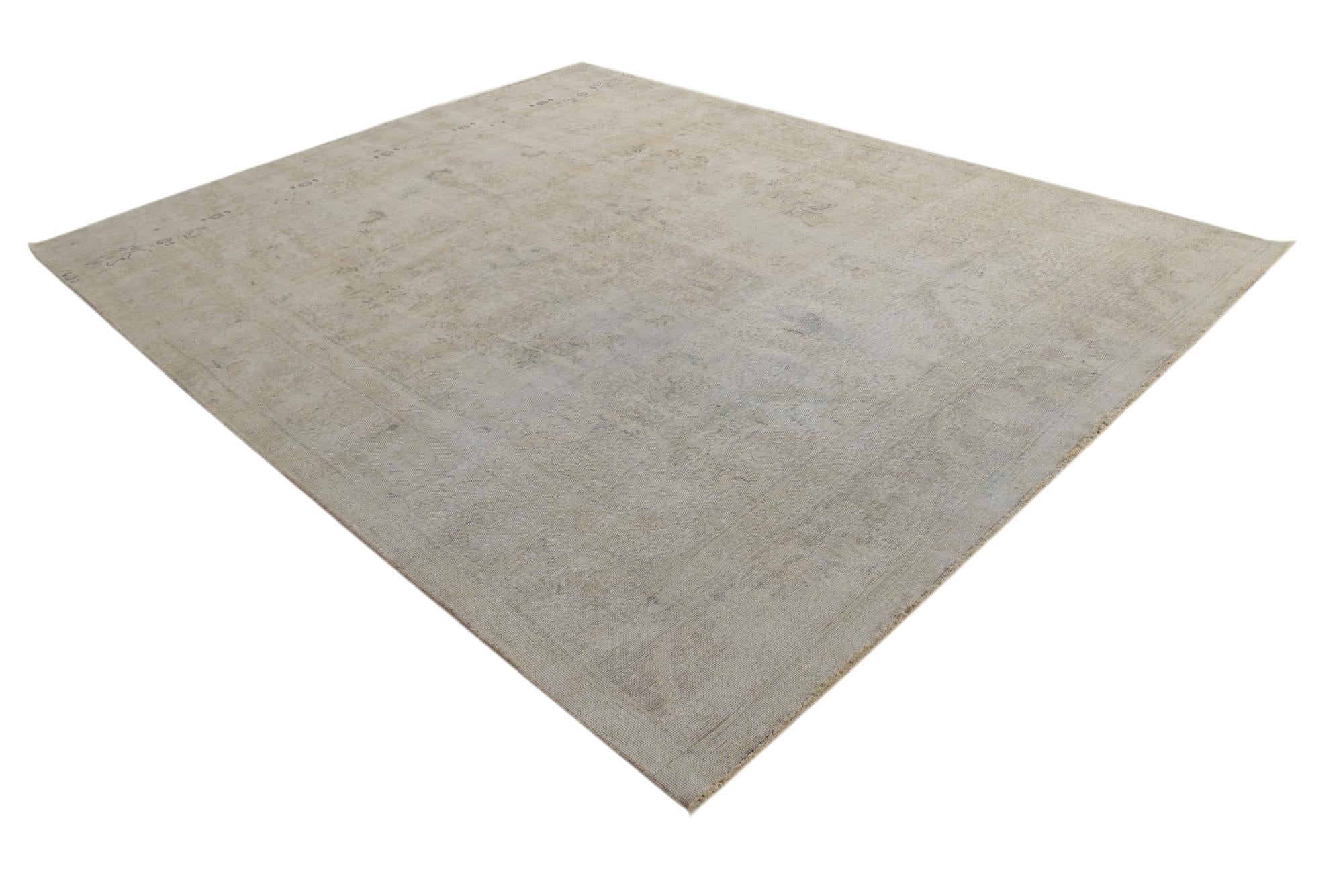 9' 3 x 12' 2 Hand Knotted Ultra Vintage Persian Wool Rug