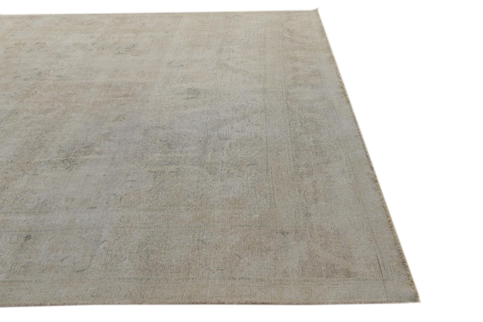 9' 3 x 12' 2 Hand Knotted Ultra Vintage Persian Wool Rug