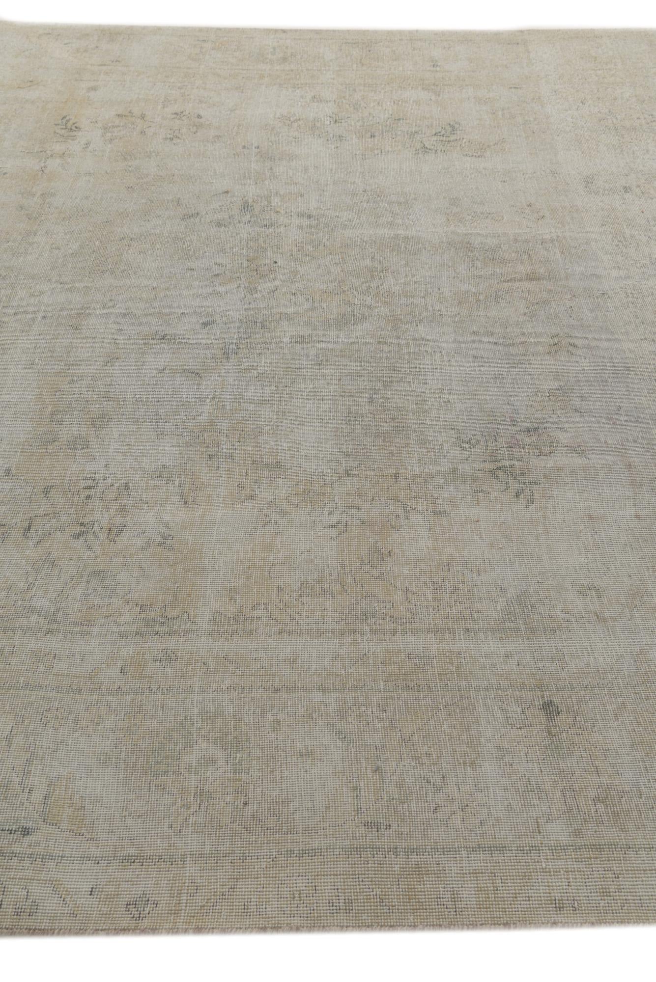 9' 3 x 12' 2 Hand Knotted Ultra Vintage Persian Wool Rug