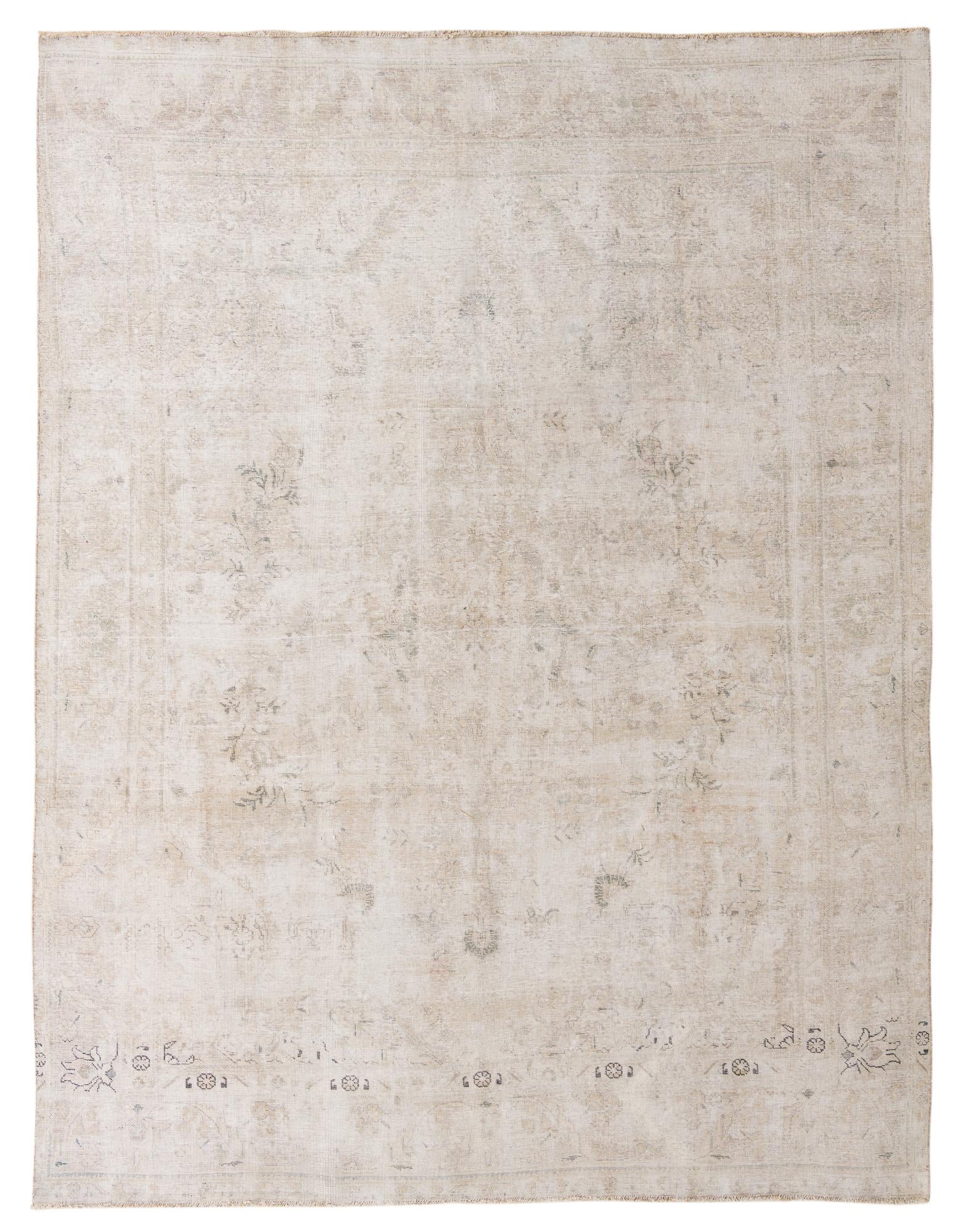 9' 3 x 12' 2 Hand Knotted Ultra Vintage Persian Wool Rug