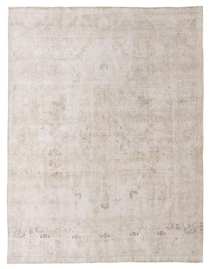 9' 3 x 12' 2 Hand Knotted Ultra Vintage Persian Wool Rug