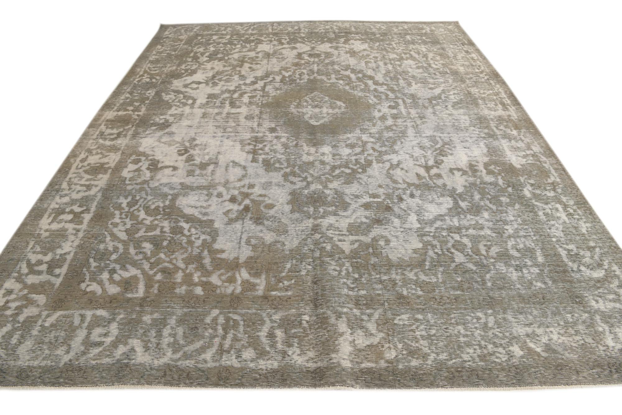 9' 6 x 12' 4 Hand Knotted Ultra Vintage Persian Wool Rug
