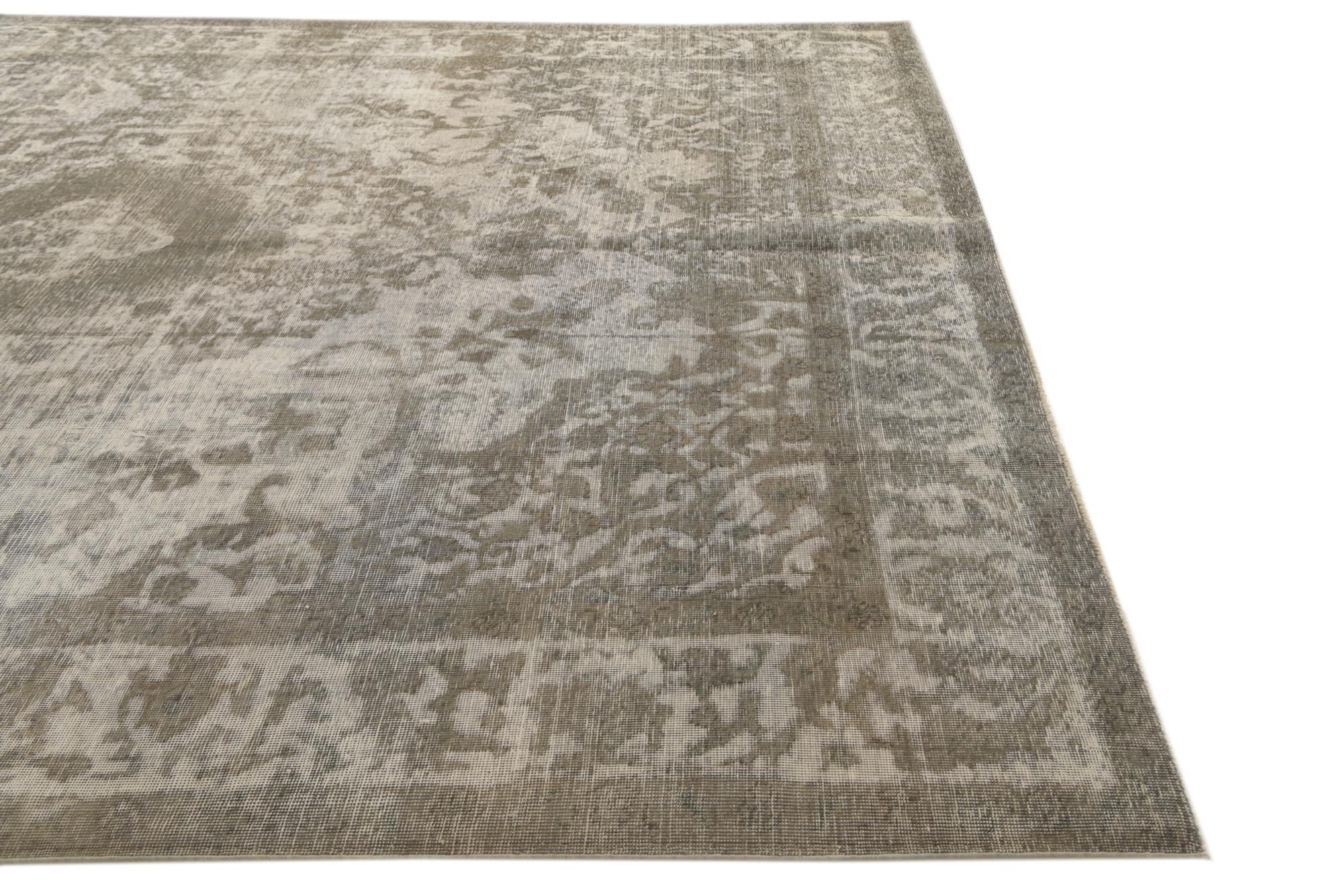 9' 6 x 12' 4 Hand Knotted Ultra Vintage Persian Wool Rug