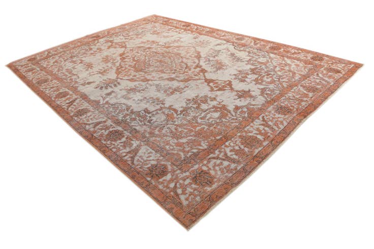 Detail image of 9' 4 x 13' Hand Knotted Ultra Vintage Persian Wool Rug