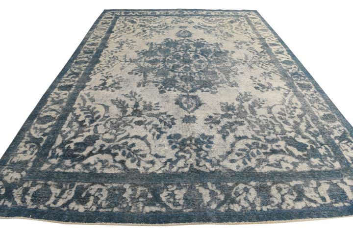 9' 4 x 12' 10 Hand Knotted Ultra Vintage Persian Wool Rug