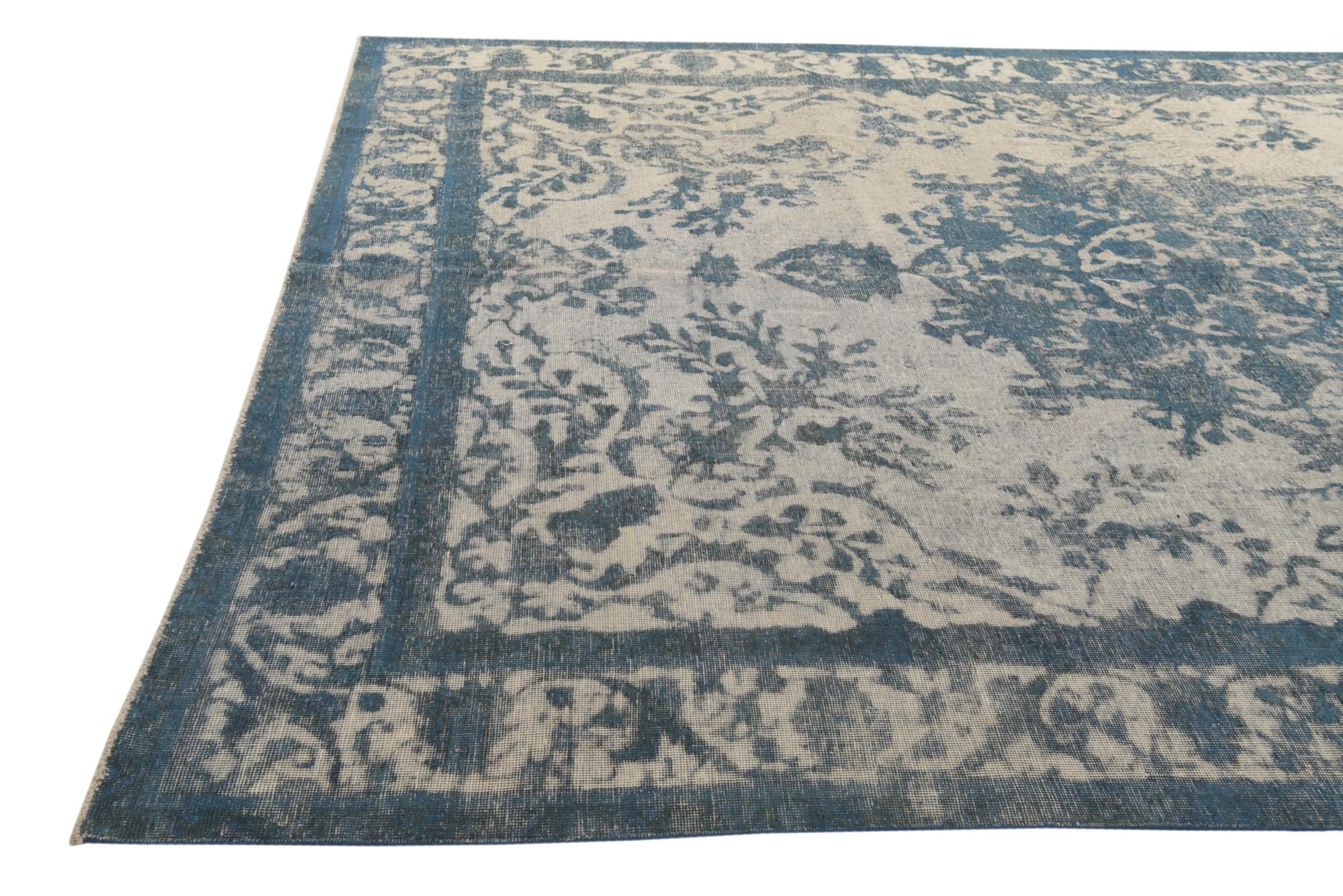 9' 4 x 12' 10 Hand Knotted Ultra Vintage Persian Wool Rug
