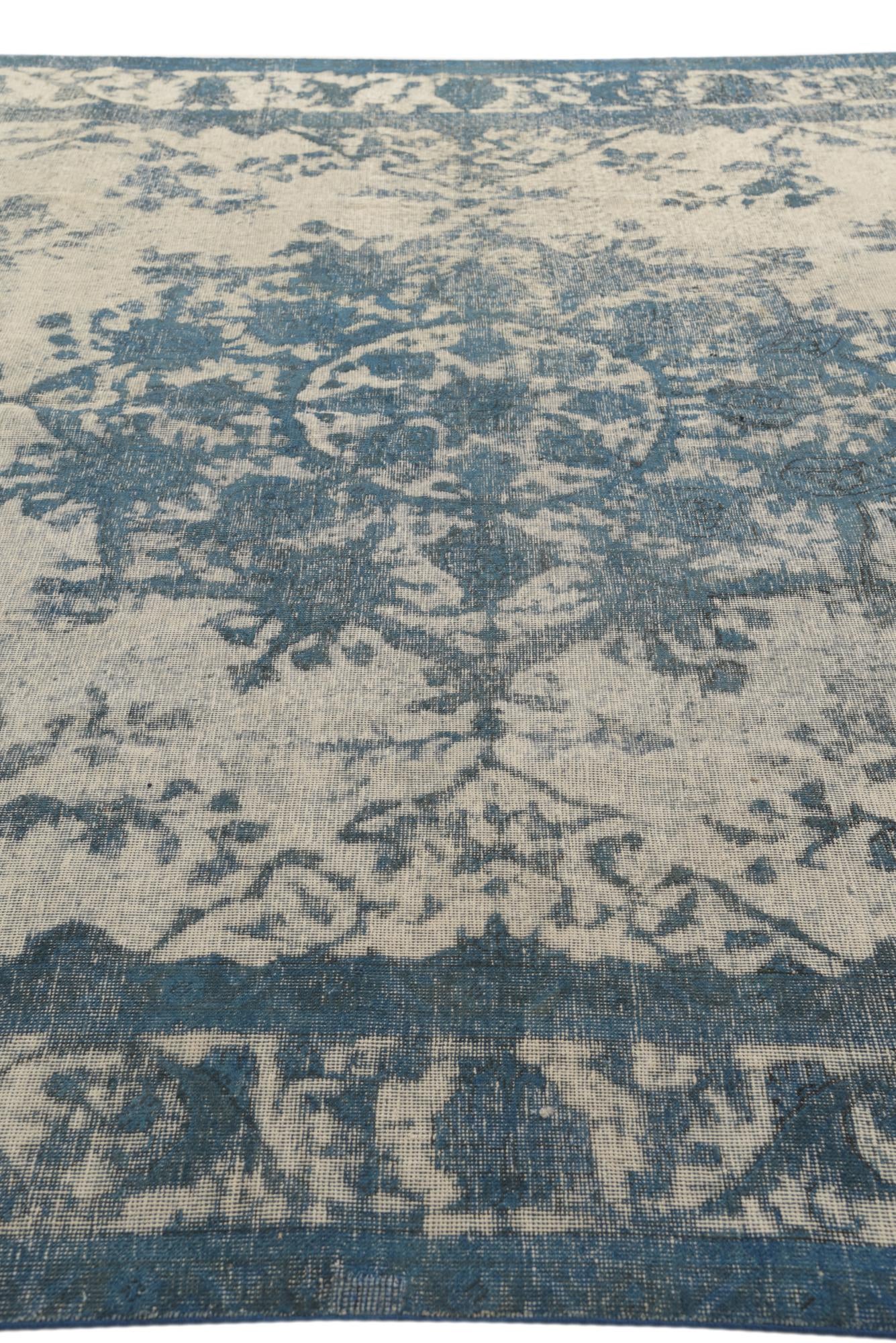 9' 4 x 12' 10 Hand Knotted Ultra Vintage Persian Wool Rug