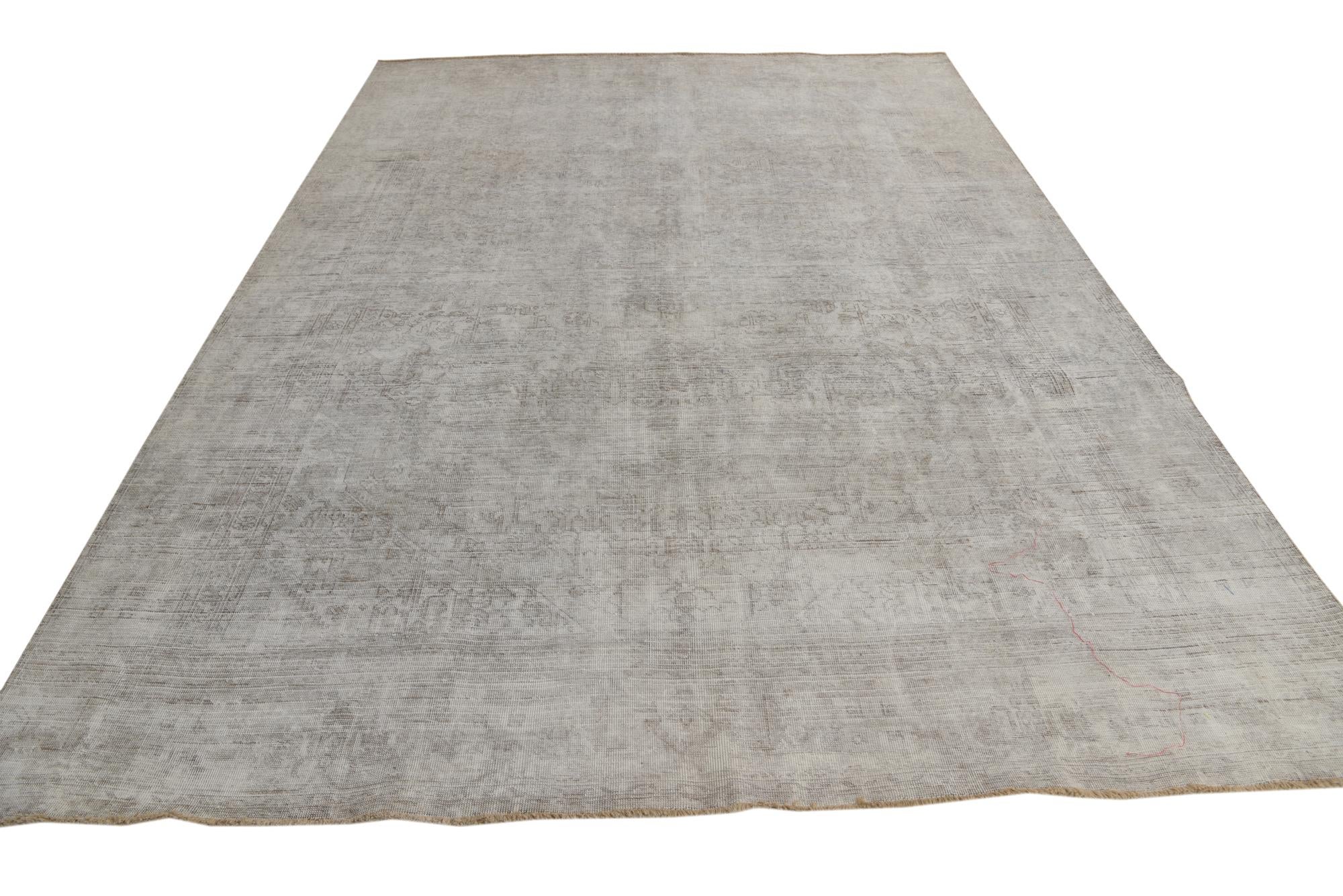 8' 10 x 12' 3 Hand Knotted Ultra Vintage Persian Wool Rug
