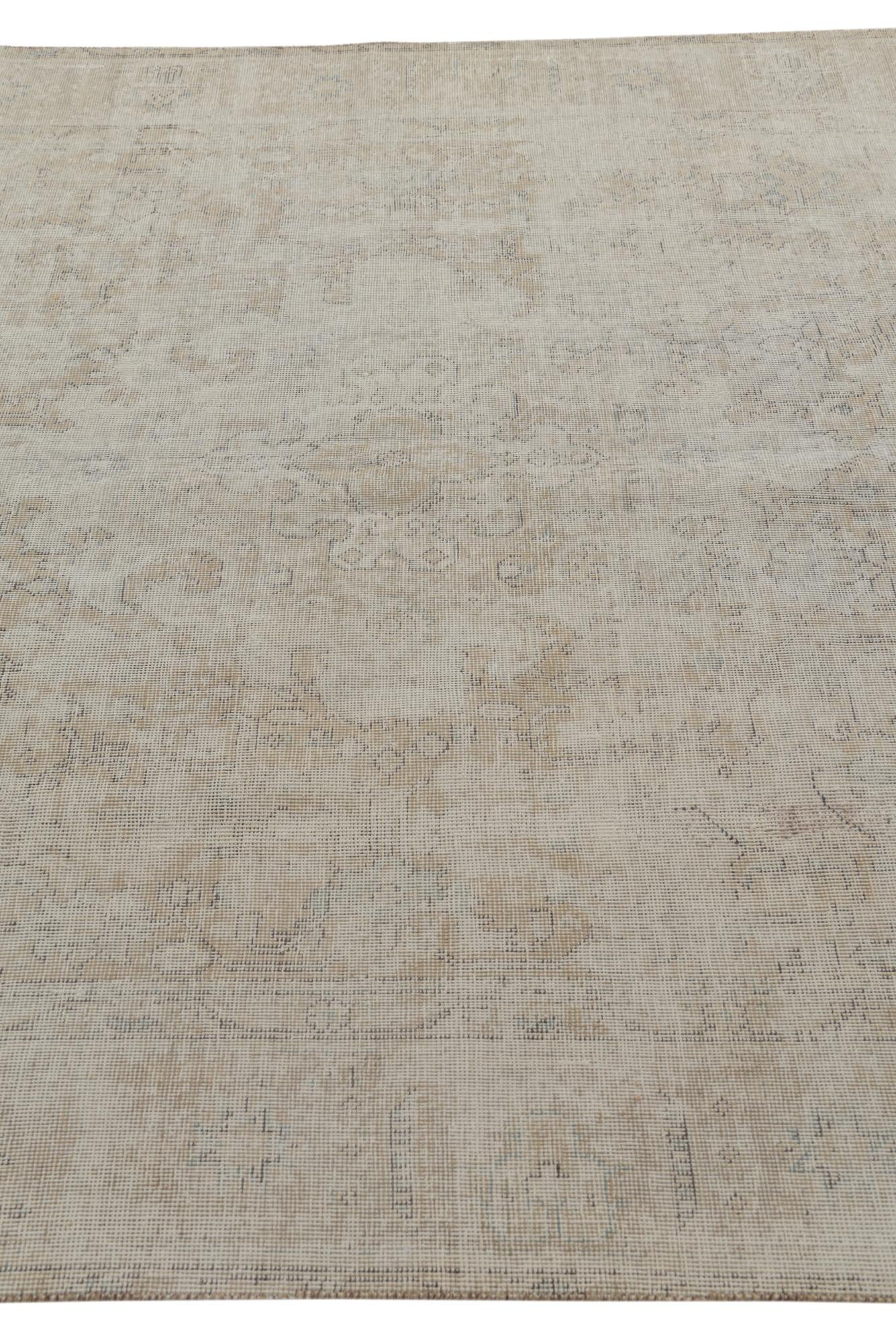 6' 4 x 9' 4 Hand Knotted Ultra Vintage Persian Wool Rug