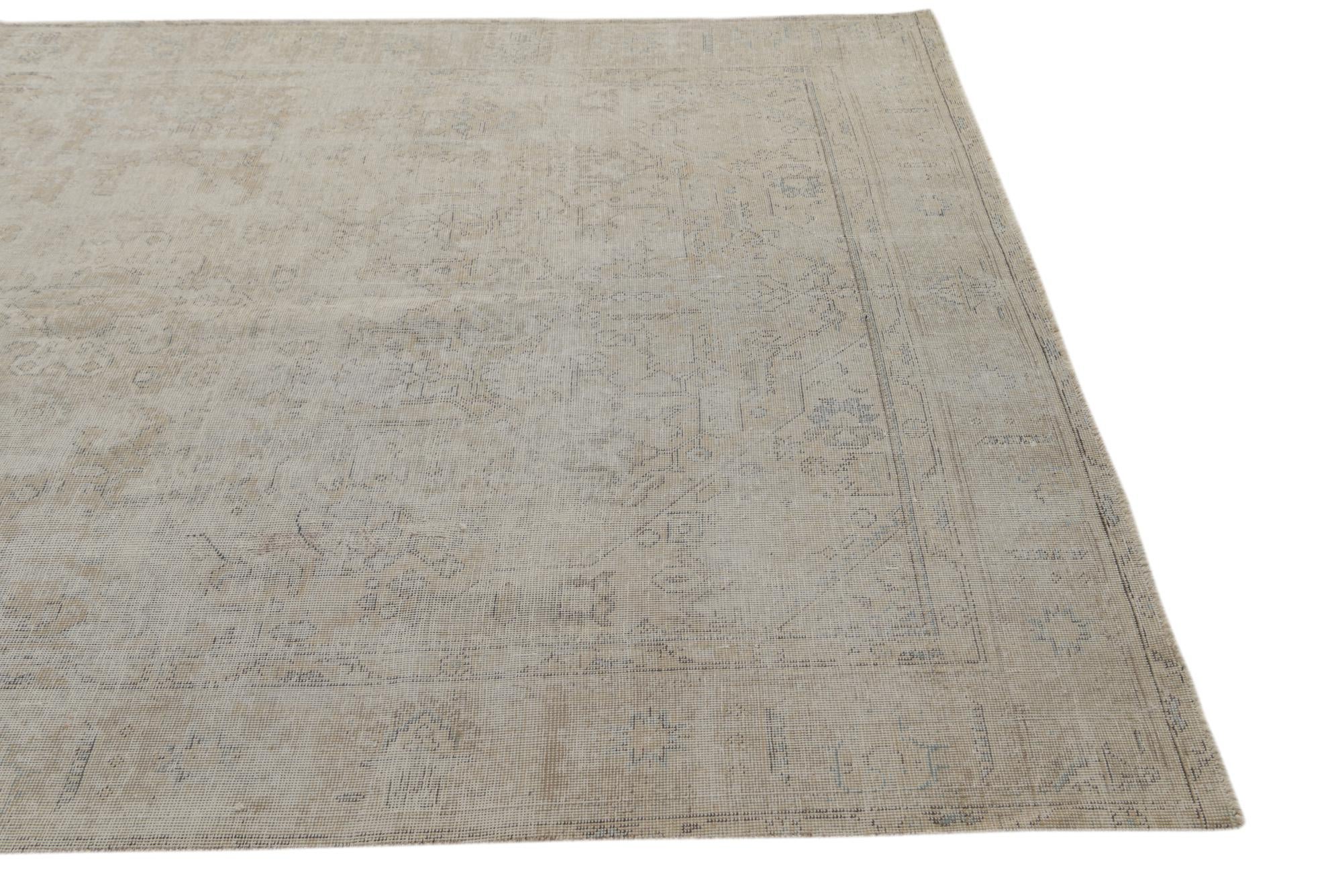 6' 4 x 9' 4 Hand Knotted Ultra Vintage Persian Wool Rug