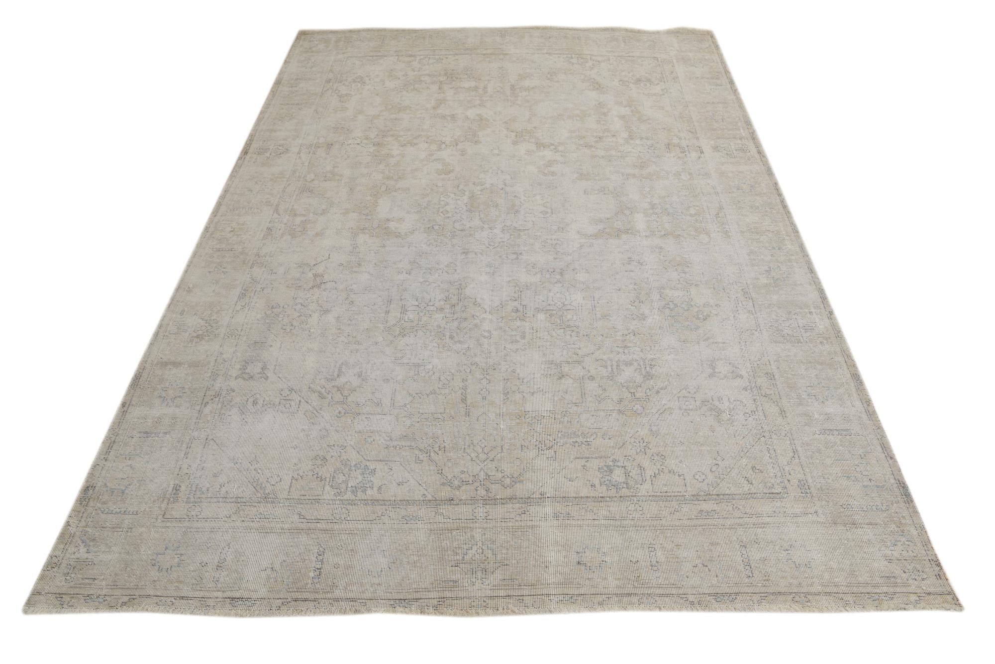 6' 4 x 9' 4 Hand Knotted Ultra Vintage Persian Wool Rug