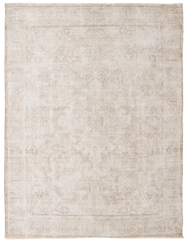 6' 4 x 9' 4  Hand Knotted Ultra Vintage Persian W...