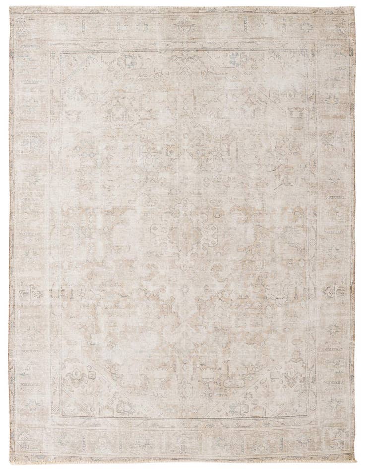Detail image of 6' 4 x 9' 4 Hand Knotted Ultra Vintage Persian Wool Rug