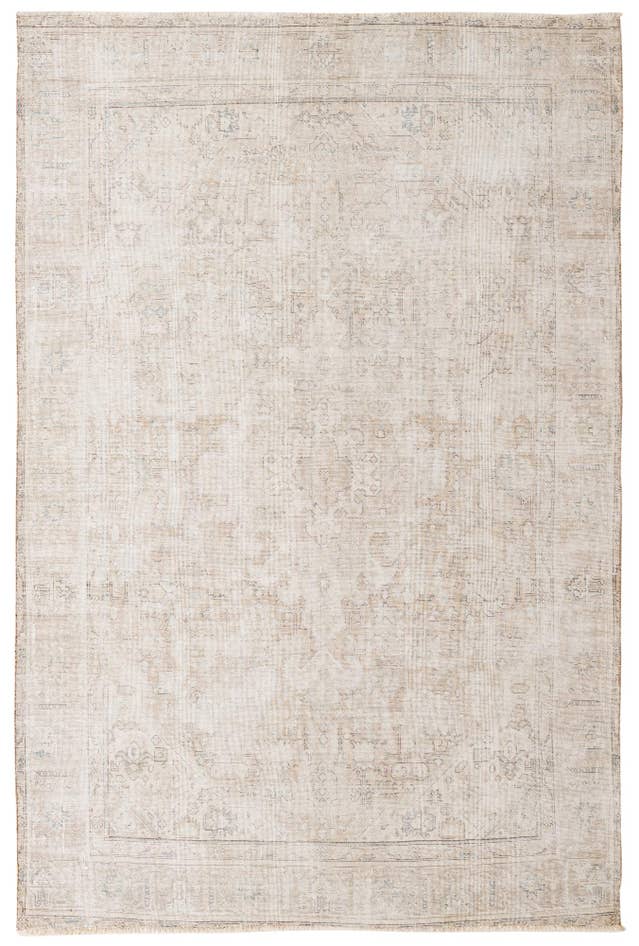 Detail image of 6' 4 x 9' 4 Hand Knotted Ultra Vintage Persian Wool Rug