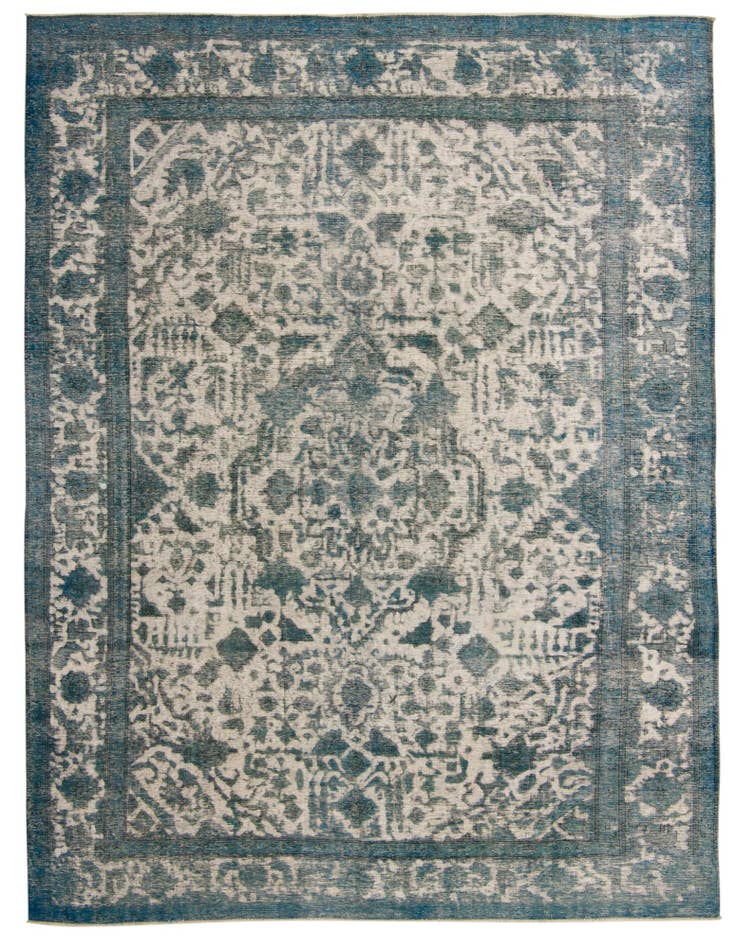 Detail image of 9' 6 x 12' 9 Hand Knotted Ultra Vintage Persian Wool Rug
