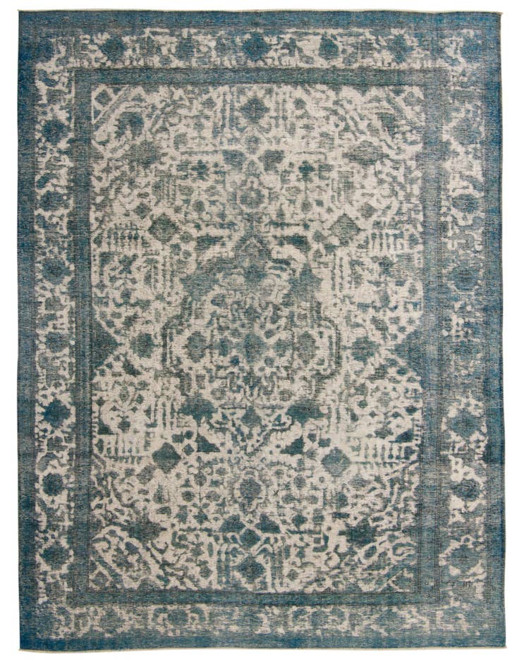 Detail image of 9' 6 x 12' 9 Hand Knotted Ultra Vintage Persian Wool Rug