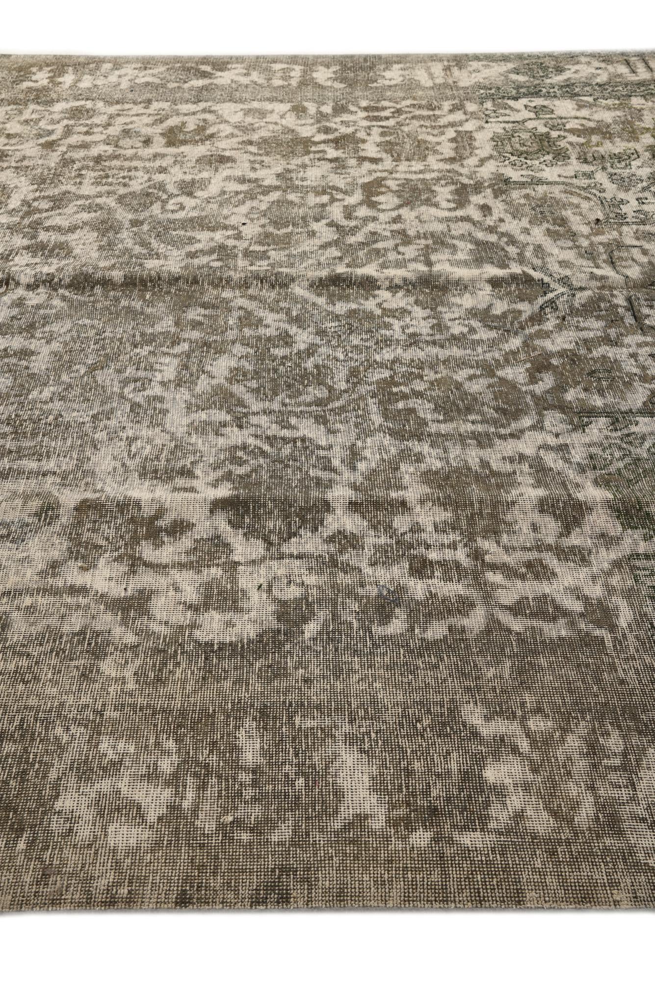 9' 5 x 12' 9 Hand Knotted Ultra Vintage Persian Wool Rug