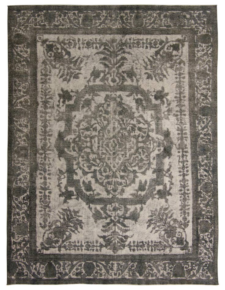 Detail image of 9' 5 x 12' 6 Hand Knotted Ultra Vintage Persian Wool Rug