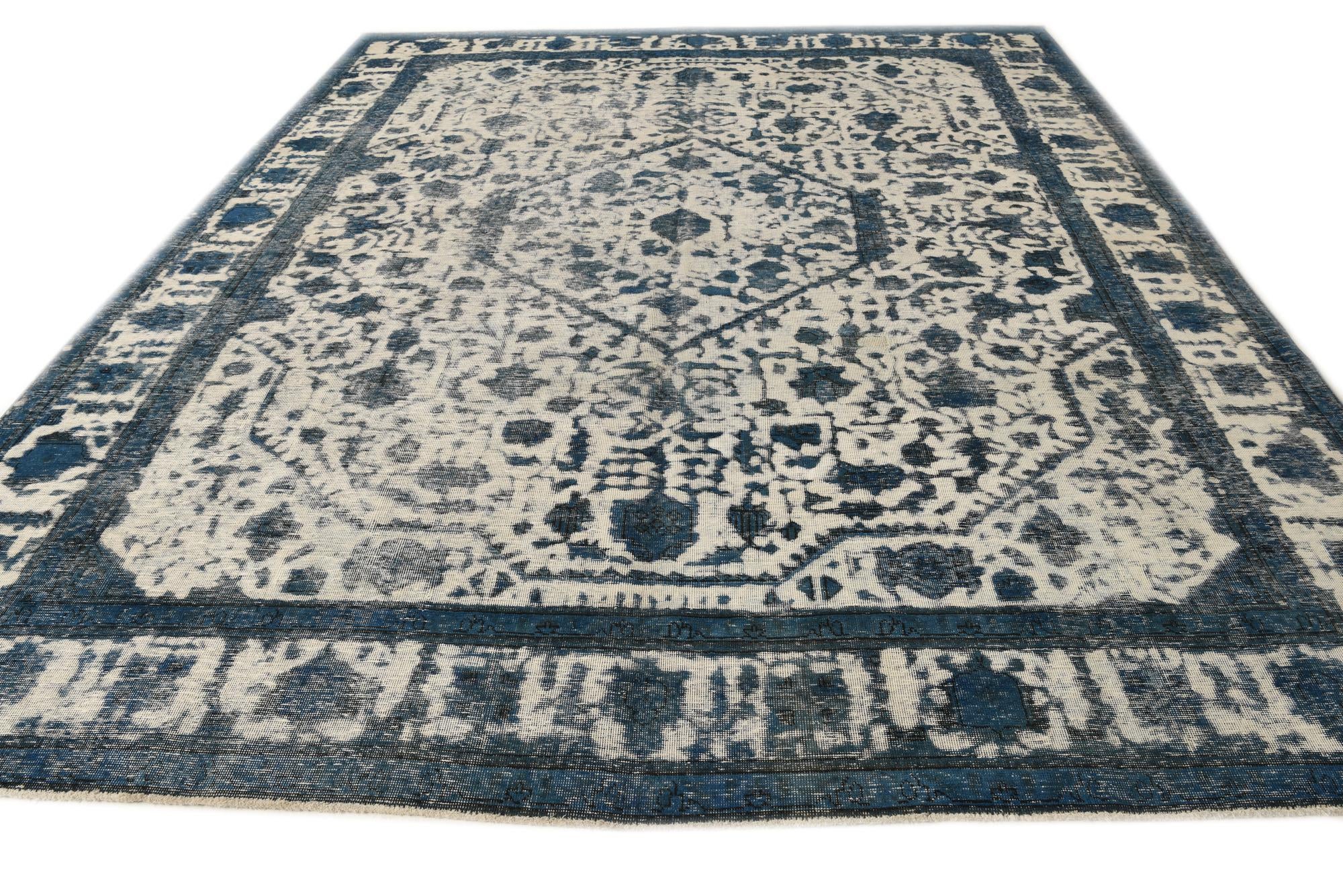 9' 8 x 12' 5 Hand Knotted Ultra Vintage Persian Wool Rug