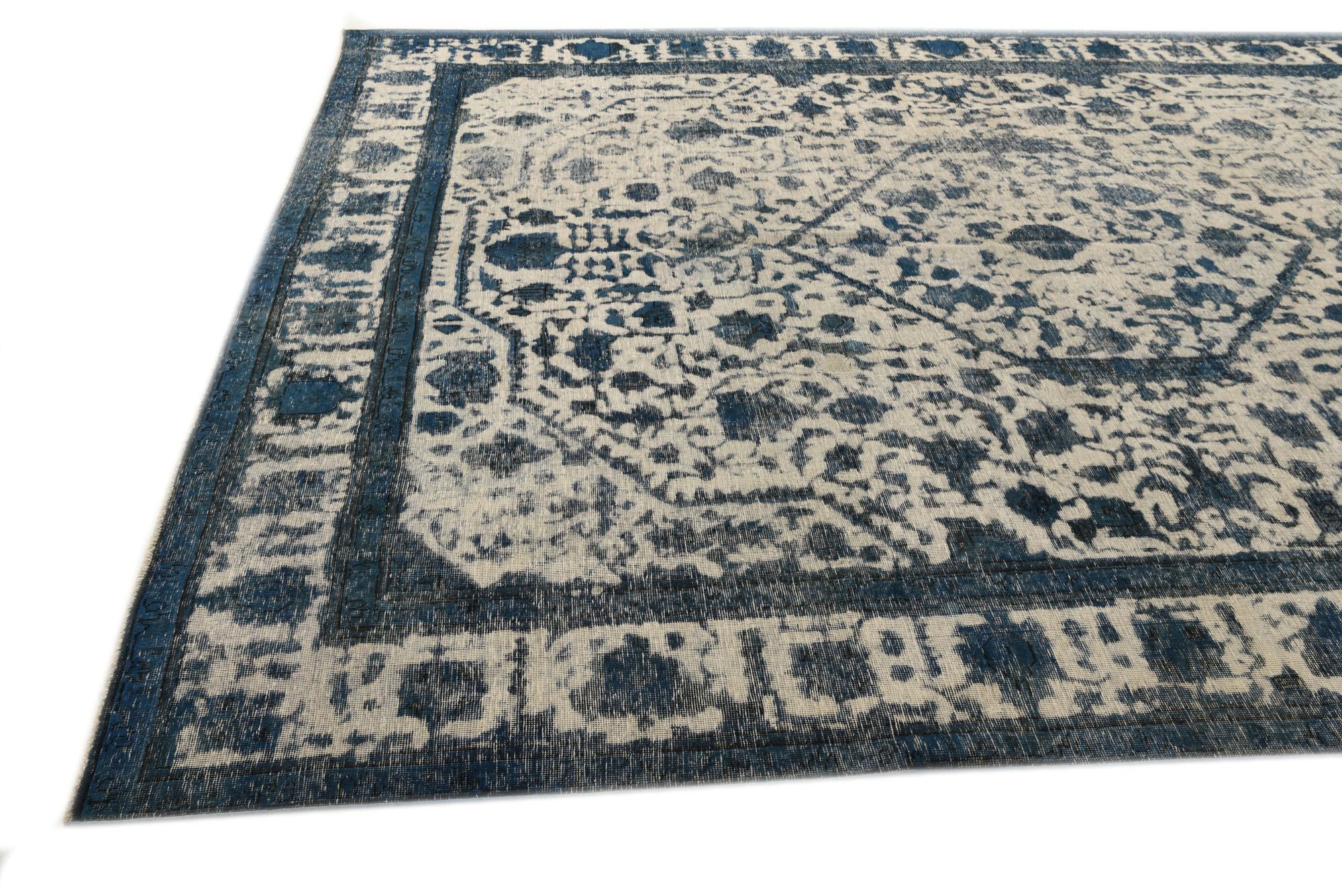 9' 8 x 12' 5 Hand Knotted Ultra Vintage Persian Wool Rug