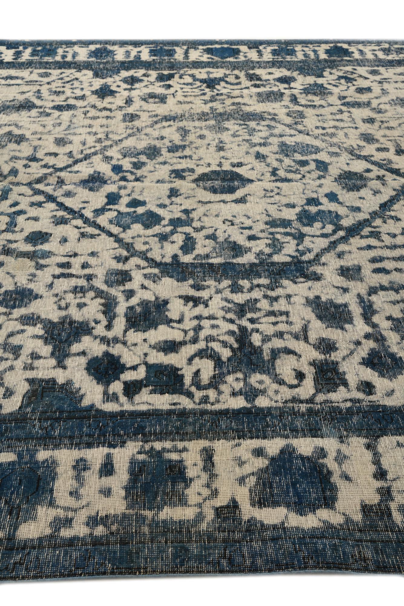 9' 8 x 12' 5 Hand Knotted Ultra Vintage Persian Wool Rug