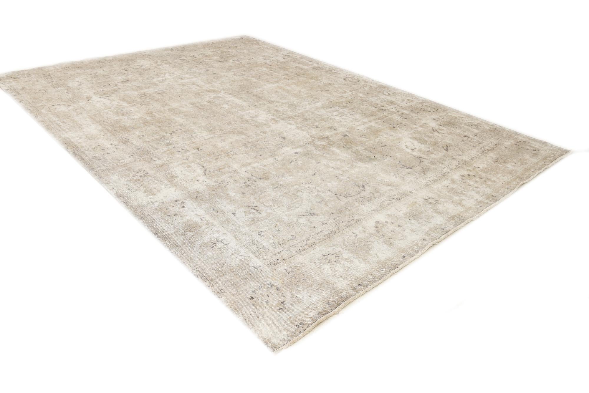 9' 2 x 12' 7 Hand Knotted Ultra Vintage Persian Wool Rug