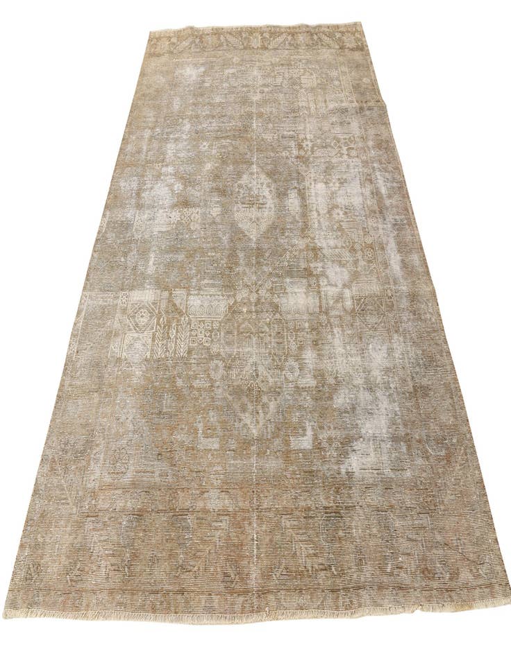 Detail image of 6' 6 x 9' 5  Hand Knotted Ultra Vintage Persian Wool Rug