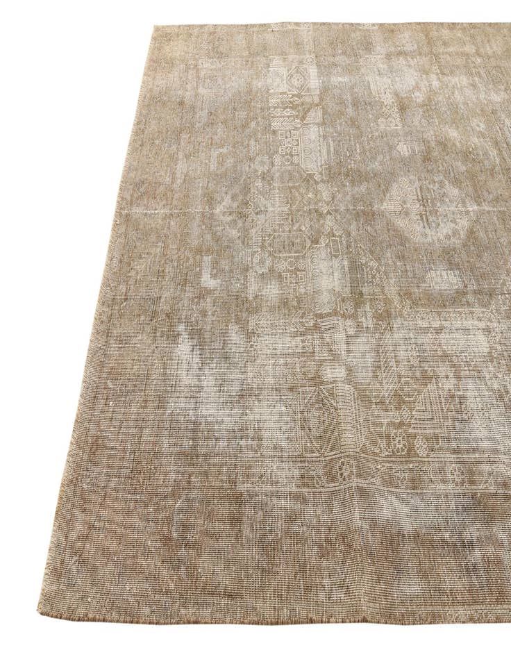 Detail image of 6' 6 x 9' 5  Hand Knotted Ultra Vintage Persian Wool Rug