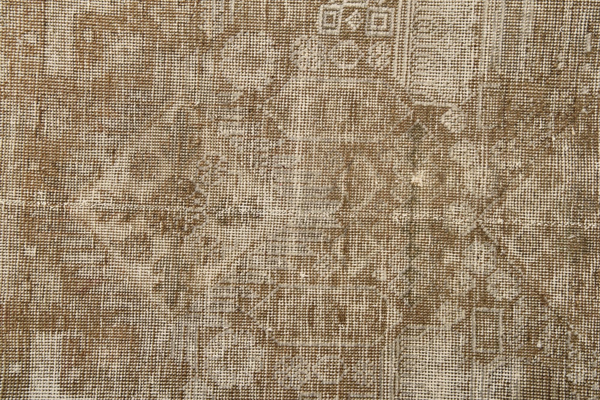 6' 6 x 9' 5 Hand Knotted Ultra Vintage Persian Wool Rug