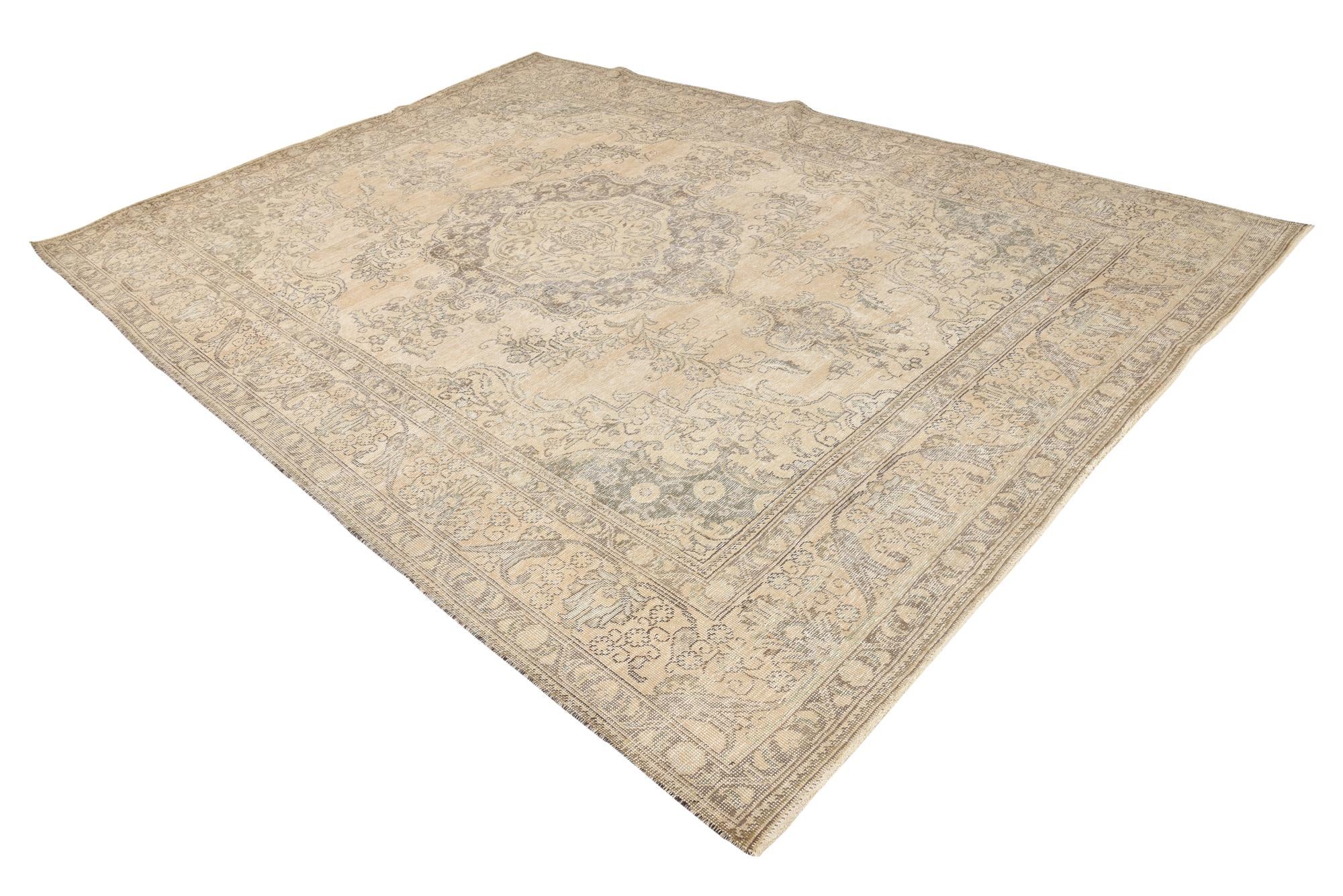 8' 3 x 11' 7 Hand Knotted Ultra Vintage Persian Wool Rug
