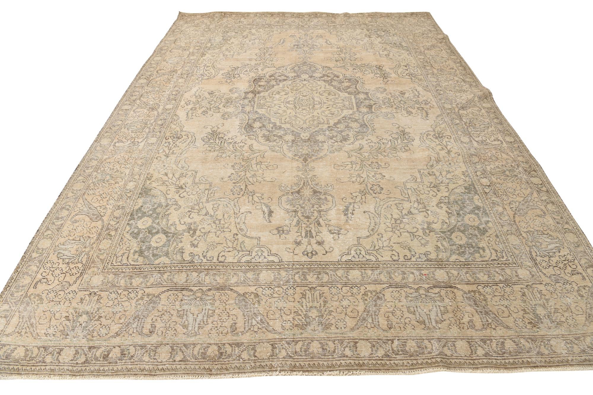 8' 3 x 11' 7 Hand Knotted Ultra Vintage Persian Wool Rug