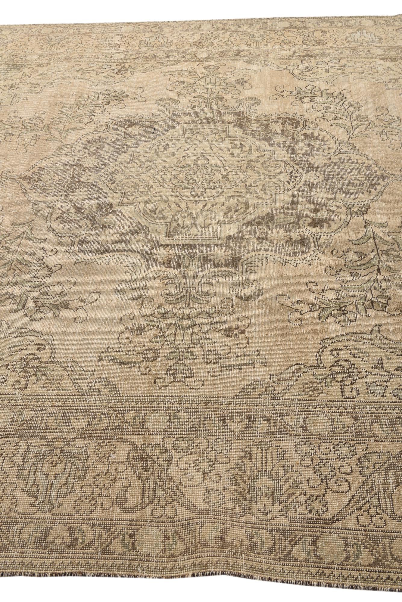 8' 3 x 11' 7 Hand Knotted Ultra Vintage Persian Wool Rug